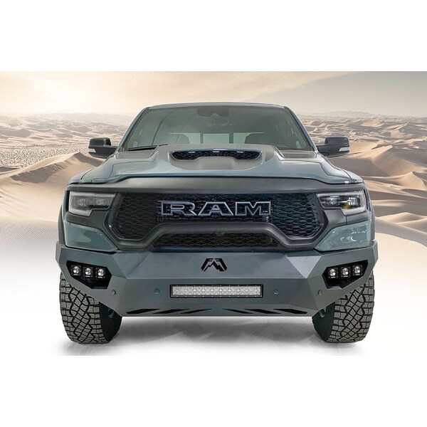 Fab Fours BUMPER TRUCK FRONT One Piece Design Direct Fit Mounting Hardware Included Without Grille Guard W DX21-V4551-1 - main